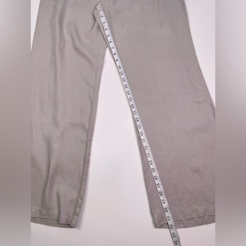 INC International Concepts Light Gray 100% Linen Wide Leg Pants - Picture 6 of 8